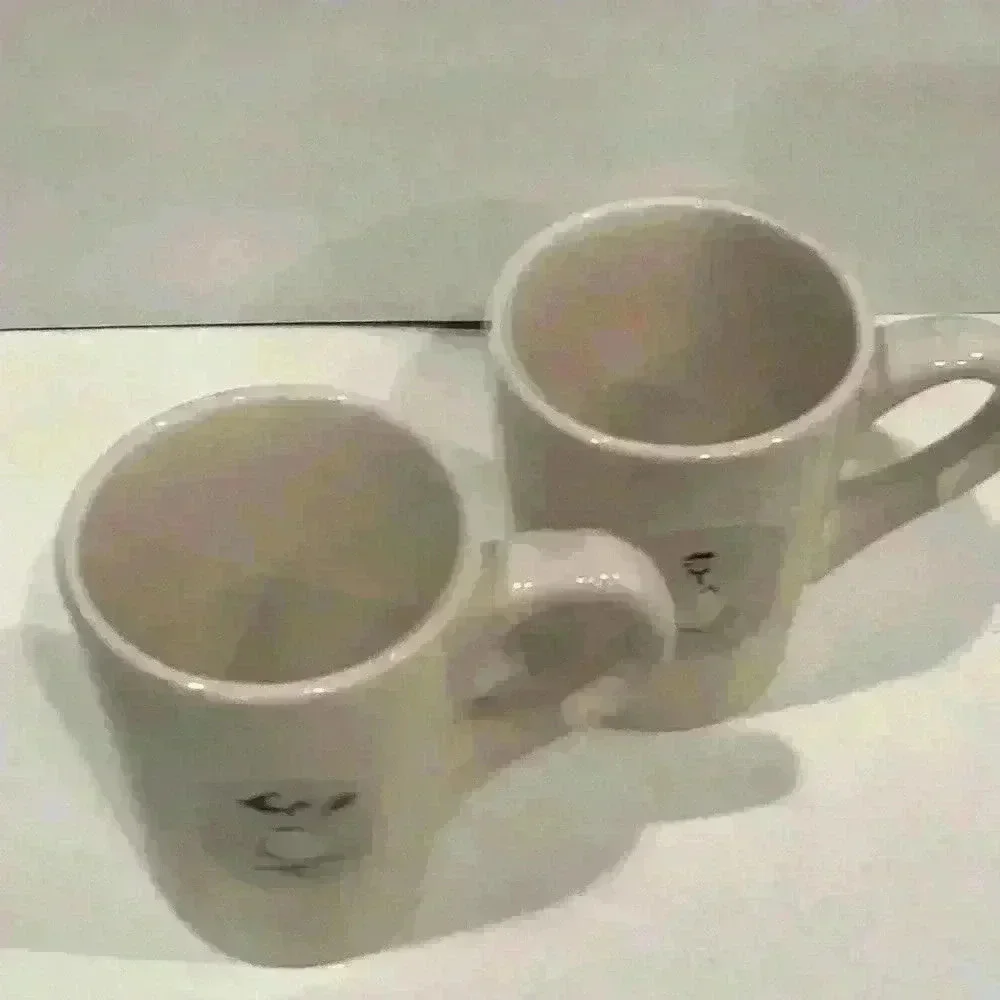Williams Sonoma Snowman Coffee Mugs (2)